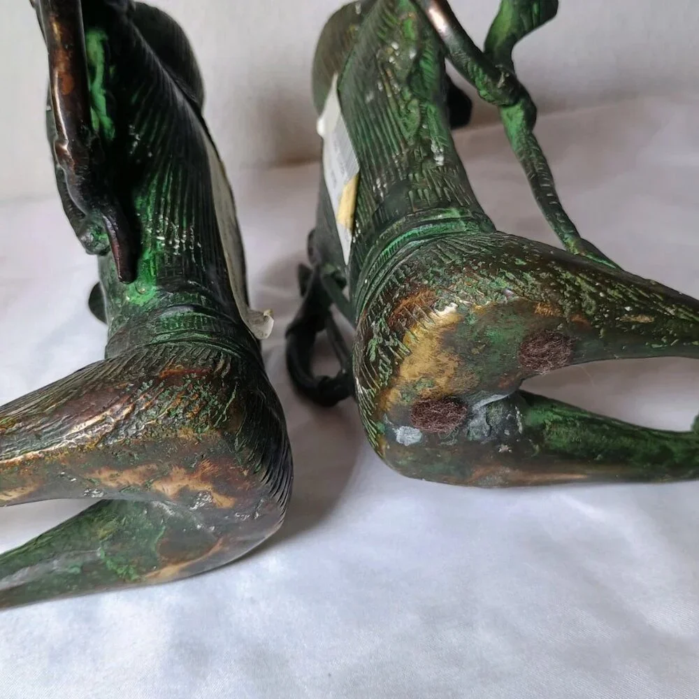 2x Cast Brass Warrior Monkeys Figurines/Statues - ROBB & STUCKEY - SHIPS FREE - Picture 8 of 8
